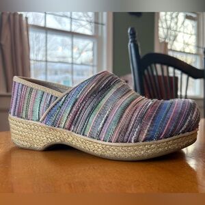 Dansko Colorful Striped Espadrille Flats